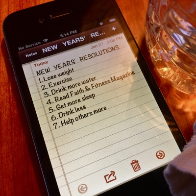 New Years' Resolutions List