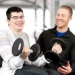 disabled male exercising