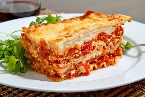 Picture of some lasagna on a plate