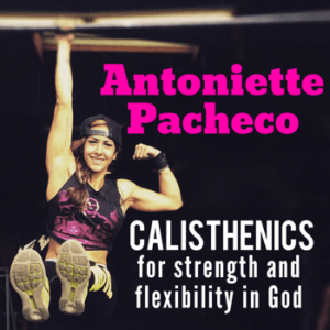 Antoniette Pacheco doing a 1-arm pull-up